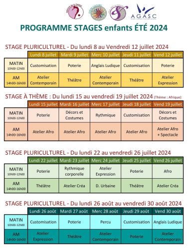 Programme- Stages ETE 24